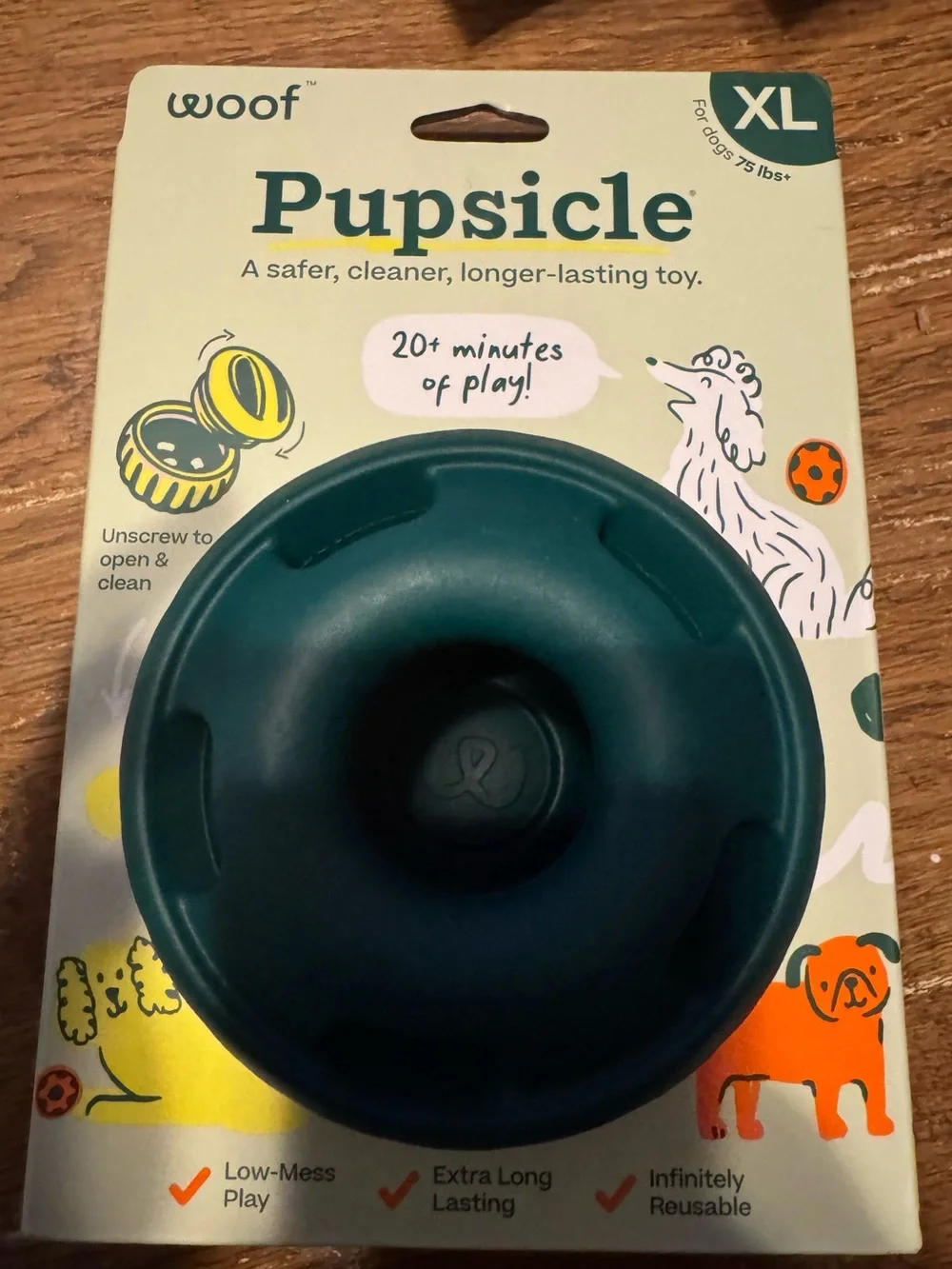 Woof Pupsicle XL treat holder freezer toy for Large Dogs NEW